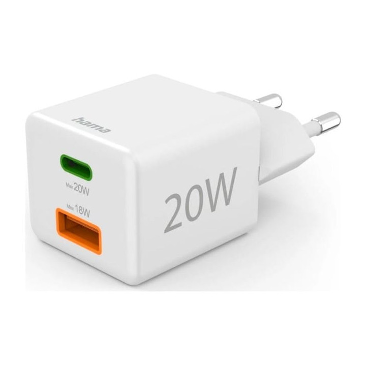 Hama mini 20W PD/QC белый