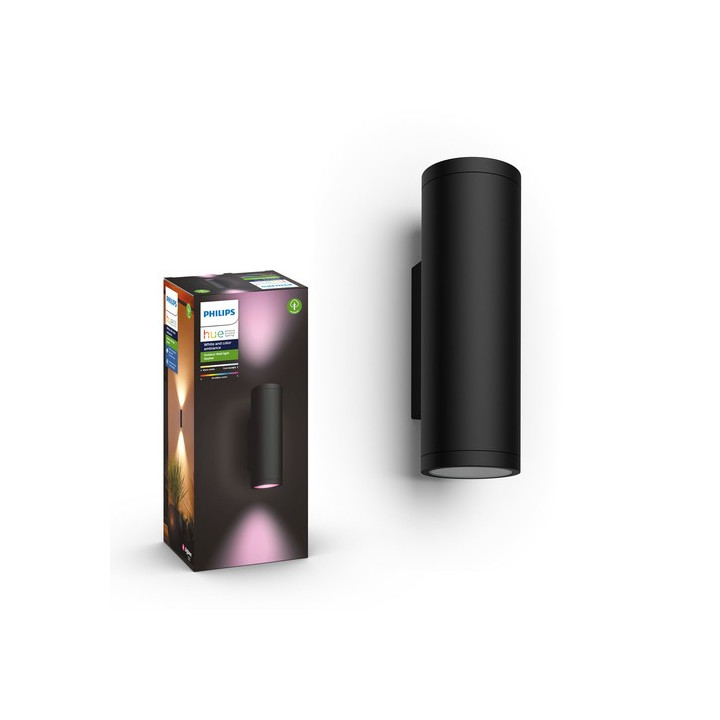 Philips Hue Appear seinävalaisin musta 2x