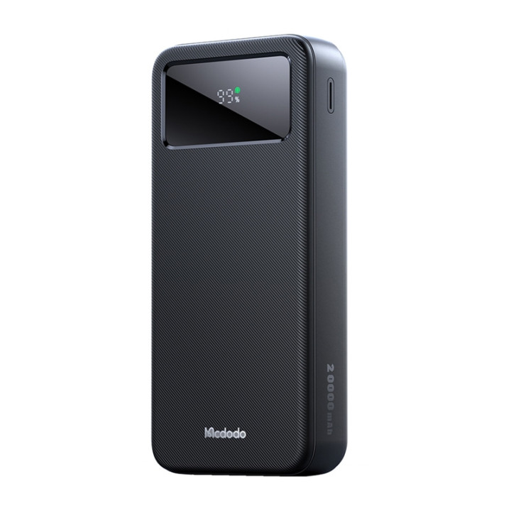 Power Bank Mcdodo MC-4230 skaitmeninis ekranas 20000mAh 1C+2A, 22,5W (juodas)
