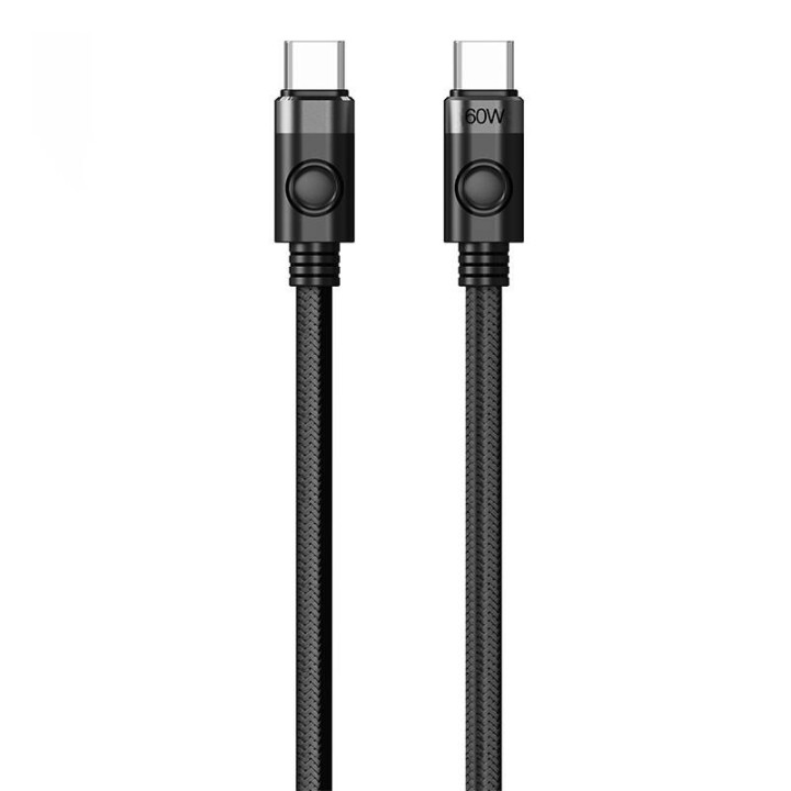 Orico 60W USB-C į USB-C įkrovimo laidas (juodas)