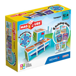 Магнитные блоки Magicube Printed Transport + карточки 7 элементов GEOMAG GEO-122