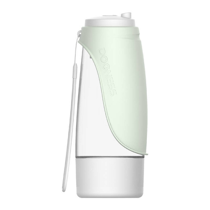 Dogness D10 438 ml ceļojumu pudele + 2-in-1 mājdzīvnieku konteiners (gaiši zaļš)