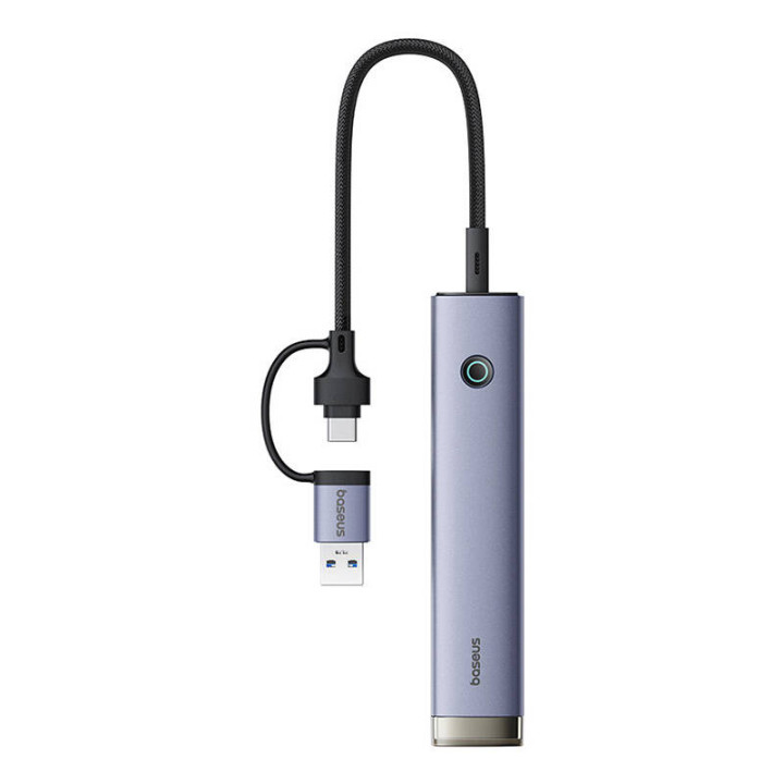 Keskitin 4in1 Baseus UltraJoy USB-A&USB-C - 4xUSB3.0+USB-C (harmaa)