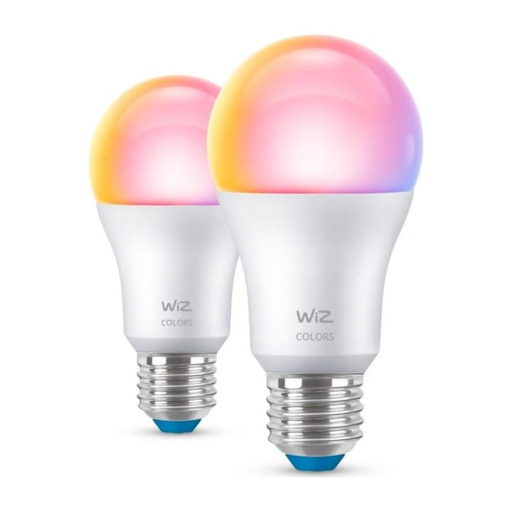 WiZ,Лампа,8,5Вт,2200-6500 (RGB),A60,E27,2 шт. источник света