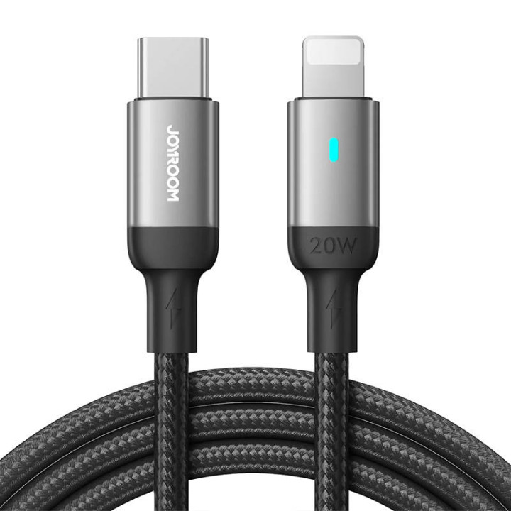 Joyroom S-CL020A10 (juodas) USB Lightning Type C 20W 1,2 m laidas