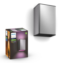 Philips Hue Resonate seinävalaisin inox 2x8