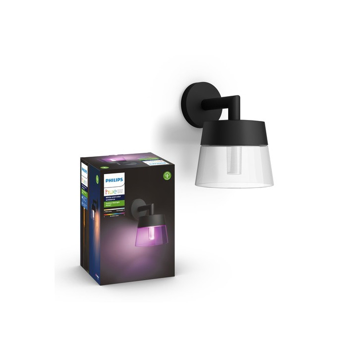 Philips Hue Attract sienas lampa melna 1x