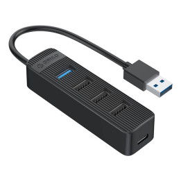 Orico USB - USB 3.0 + 3x USB 2.0 -keskitinsovitin (musta)