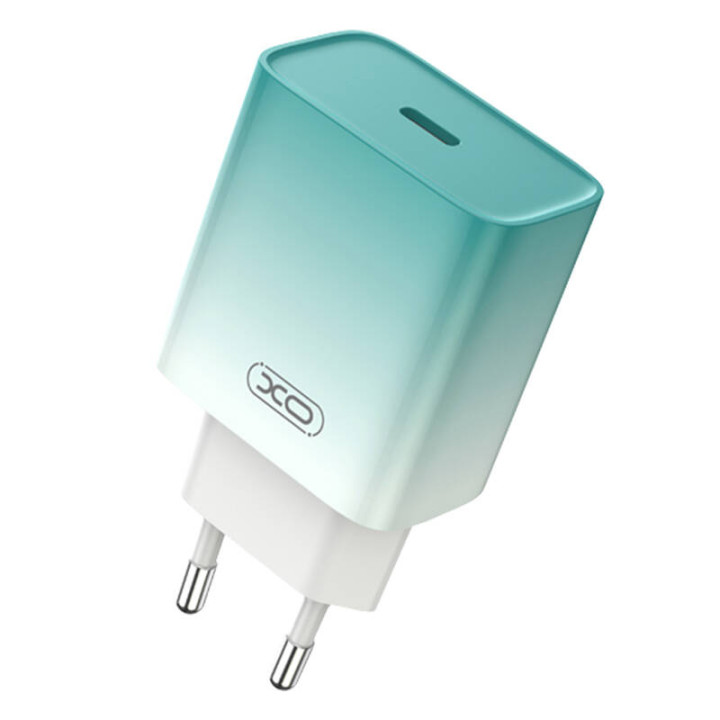 Sieninis įkroviklis XO CE18, USB-C, PD30W (mėlynas)