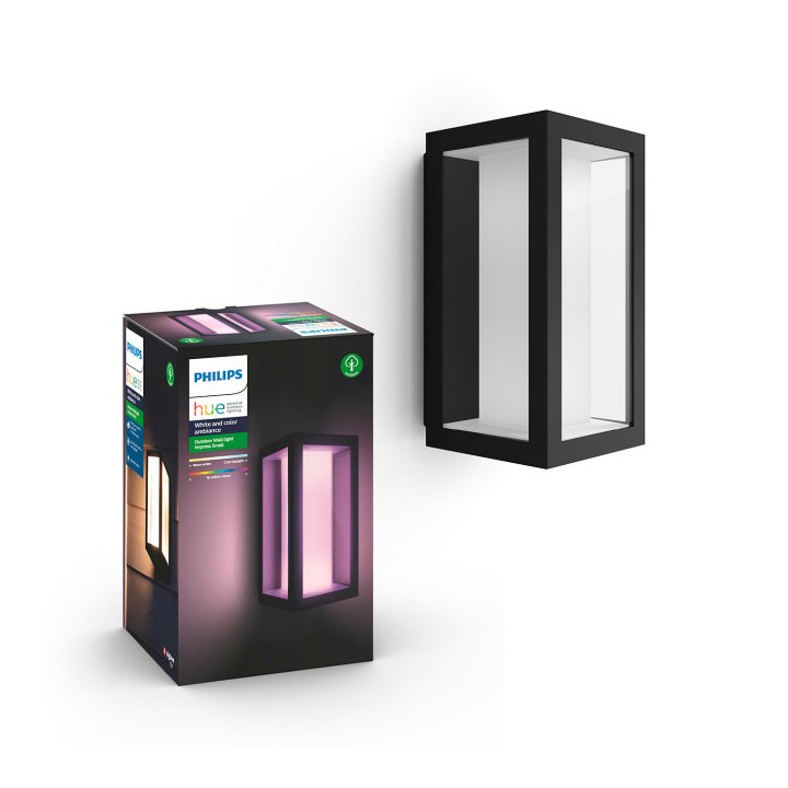 Philips Hue Impress RGBW sieninis šviestuvas juodas