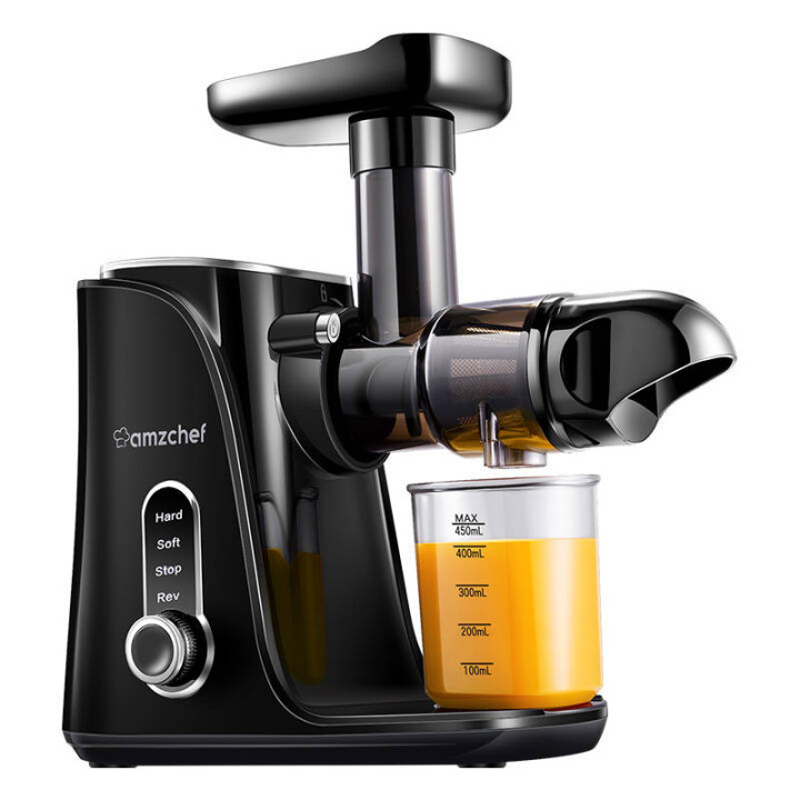 AMZCHEF GM3001-BK lēna ātruma sulu spiede (melna)