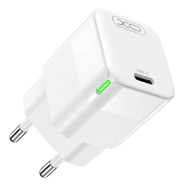 Seinälaturi XO CE06, 30W, USB-C (valkoinen)