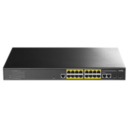 Cudy GS2018PS2-200W 16 portu L2 pārvaldīts Gigabit PoE+ slēdzis ar 2 augšupielādes portiem un 2 SFP slotiem, 200W