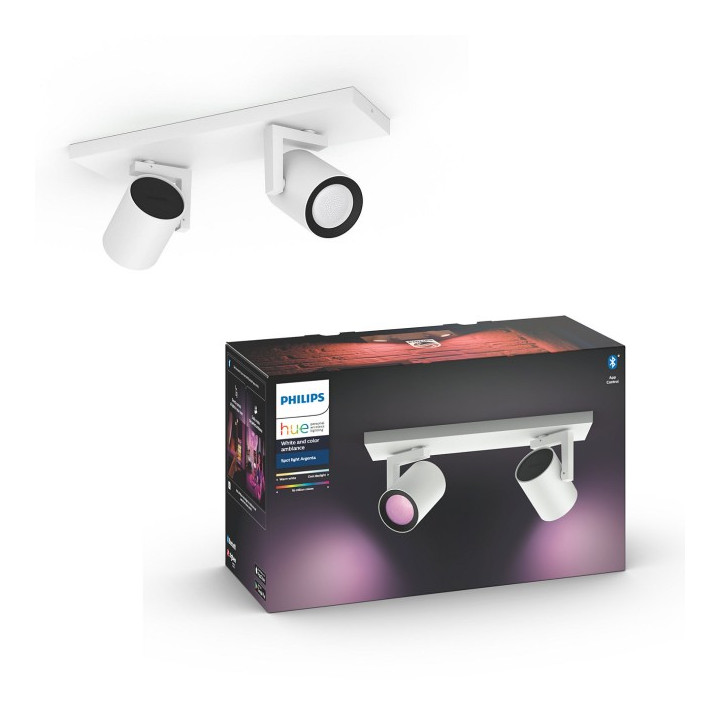 Philips Hue griestu lampa Argenta plate/spirālbalta 2x5,7W