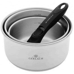 Gerlach Smart Steel set of steel pots 16, 18, 20 cm