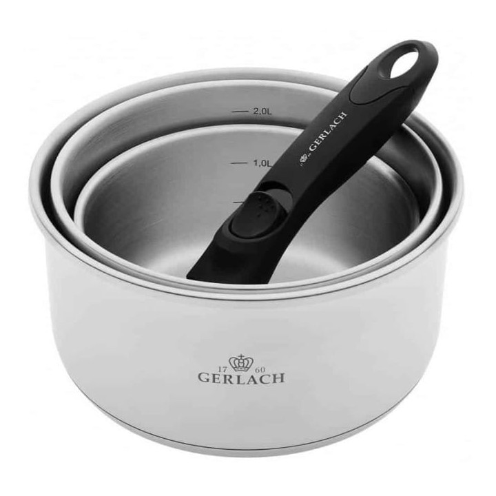 Gerlach Smart Steel tērauda podu komplekts 16, 18, 20 cm