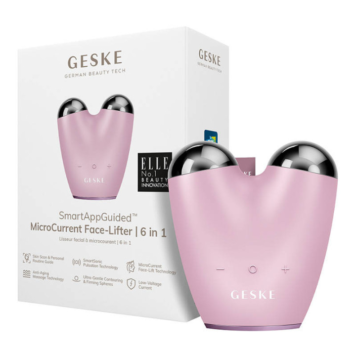 MicroCurrent Face-Lifter 6 in 1 Geske su APP (rožinė)