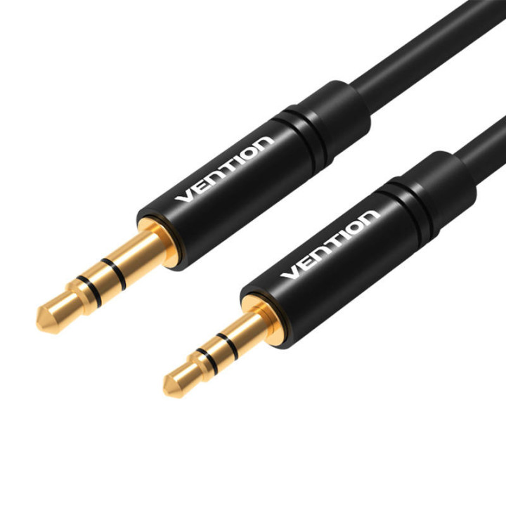 Kabelio garso mini lizdas nuo 3,5 mm iki 2,5 mm AUX ventiliacija BALBD 0,5 m (juoda)