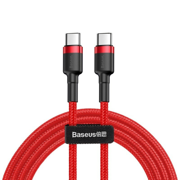 Baseus Cafule kabelis USB-C PD 2.0 QC 3.0 60W 1m (sarkans)