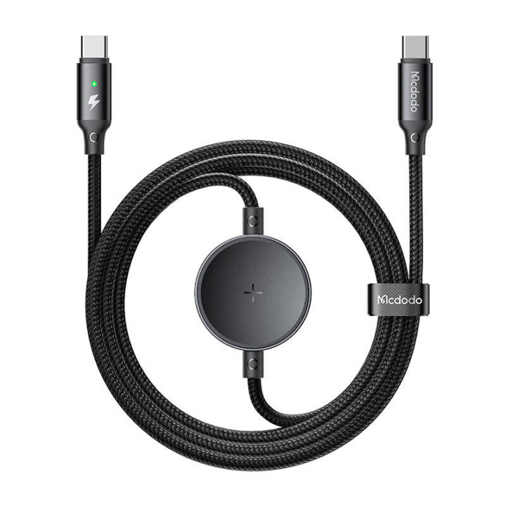 Mcdodo CA-4170 Кабель USB-C 2-в-1 + беспроводное зарядное устройство для часов Samsung, 60 Вт, 1,5 м