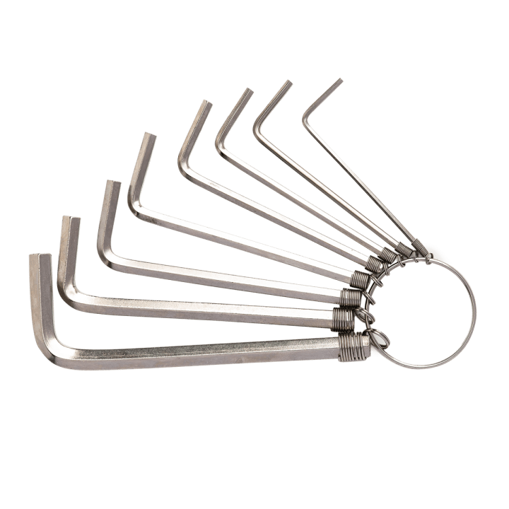 Kuusiokoloavainsarjat 1,5-6 mm Deli Tools EDL3080 (hopea)