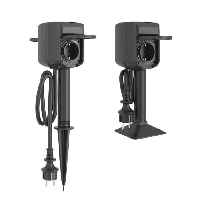 WOOX R6079 Älykäs kaksinkertainen älykäs ulkopistorasia IP44, 16A, Wi-Fi