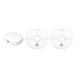 WOOX R7074 rinkinys iš 2x išmaniojo dūmų aptikimo jutiklio, 1x ZIGBEE šliuzo