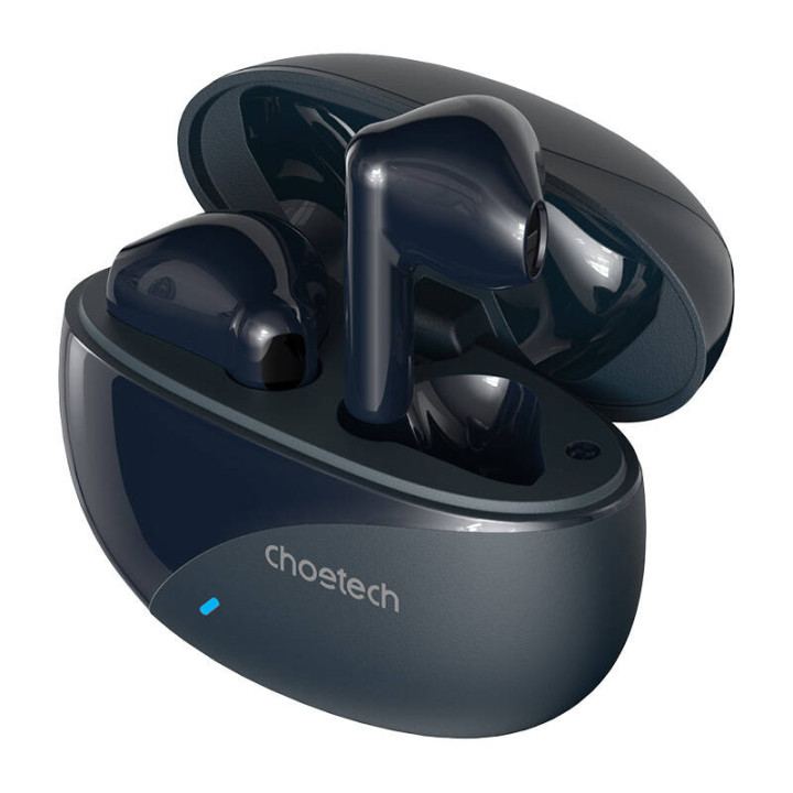 TWS ausinės Choetech BH-T24 stereo garso DNS (tamsiai mėlyna)