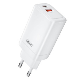Seinälaturi XO CE17, 65W, 1x USB-C, 1x USB-A