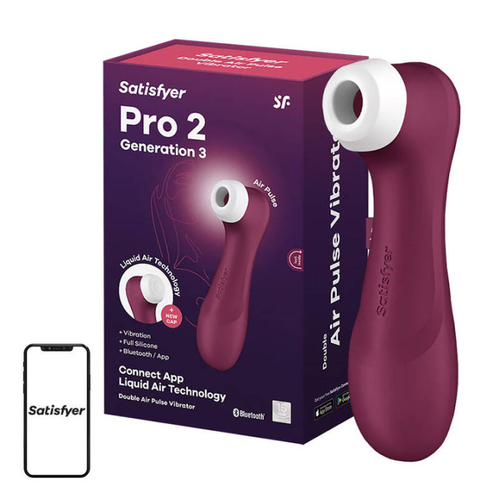 Клиторальный массажер с приложением Satisfyer Pro 2 Generation 3 (красный)