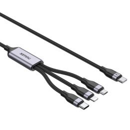 UNITEK C14101AGY01-1.5M 3-in-1 USB-C / Lightning / Micro-USB Charging Cable 1.5m