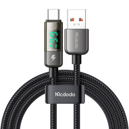 Mcdodo CA-3630 USB-A–USB-C-kaapeli, automaattinen virrankatkaisu, PD 100 W, 1,2 m (musta)