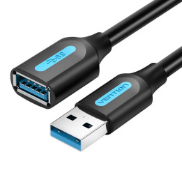 Prailginimo kabelis USB 3.0 kištukinis ir moteriškas Vention CBHBH 2m juodas