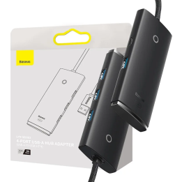 Hub 4w1 Baseus Lite Series USB do 4x USB 3.0 2m (musta)