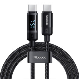 Mcdodo CA-5780 USB-C–USB-C 60 W datakaapeli 1,2 m (musta)