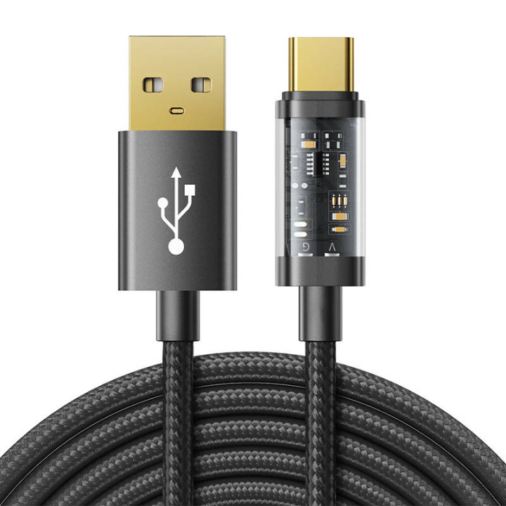 Кабель USB — USB-C Joyroom S-UC027A12 3А, 1,2 м (черный)