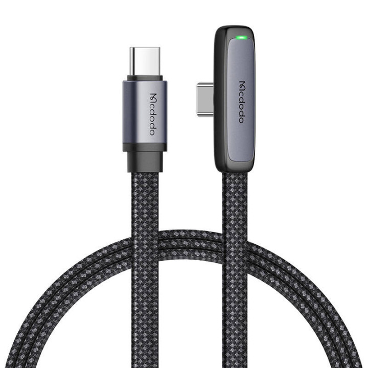 90 grādu kabelis no USB-C līdz USB-C Mcdodo CA-3360, 65 W, 1,2 m (melns)
