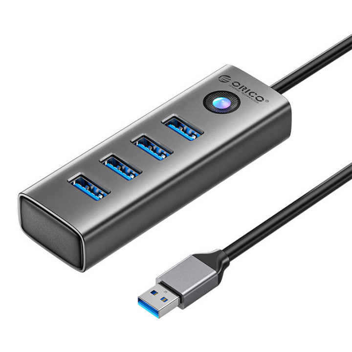 Orico PDD4U USB į 4x USB 3.0 šakotuvo adapteris (pilkas)