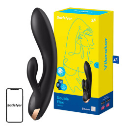 Вибратор Satisfyer Double Flex с приложением (черный)