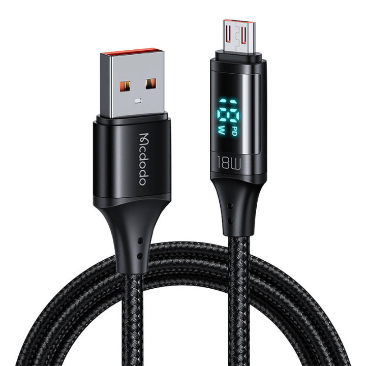 Kabelis Mcdodo CA-1070 USB uz Micro USB, 3A, 1,2 m (melns)