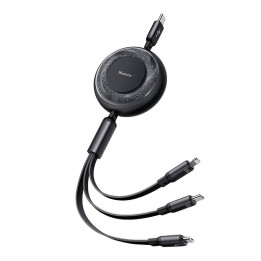 3in1 USB-USB-C / Lightning / Micro USB -kaapeli, Mcdodo CA-5220, 1,2 m (musta)