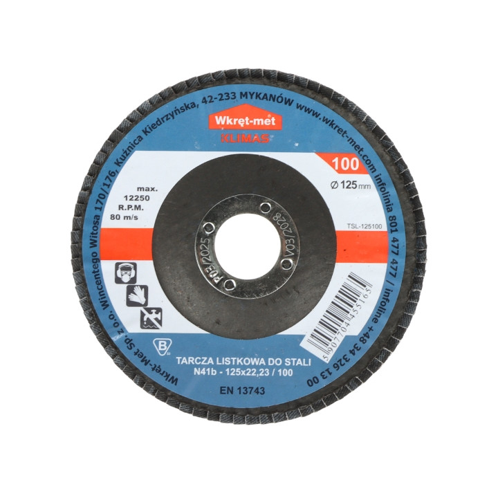 ATKLĀJUMA DISKS TĒRAUDAM TSL-125100 125 mm WKRĘT-MET KLIMAS