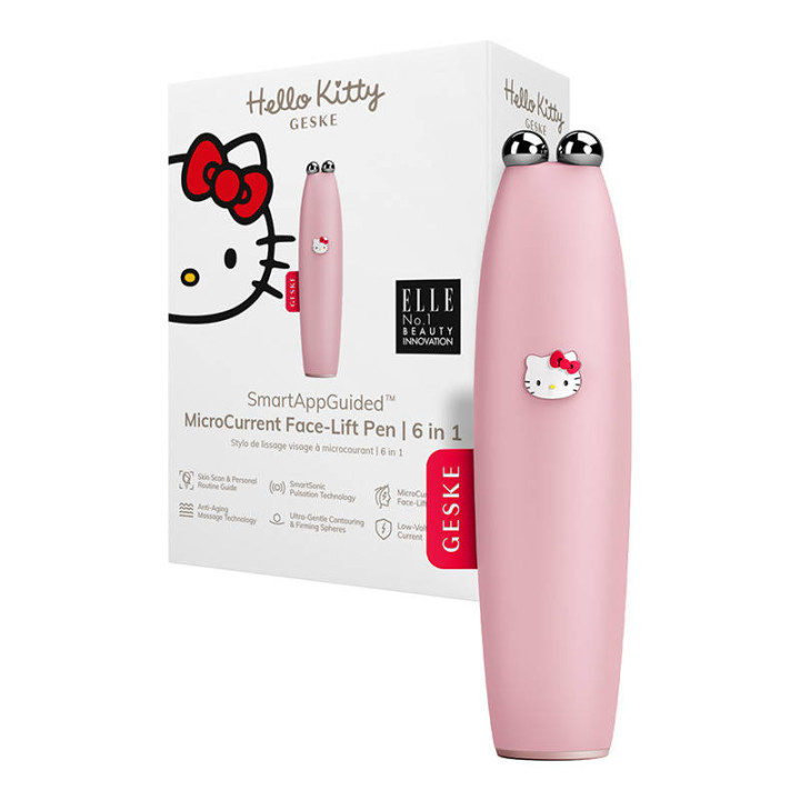„MicroCurrent Face Lift Pen 6 in 1 Geske“ su APP („Hello Kitty pink“)