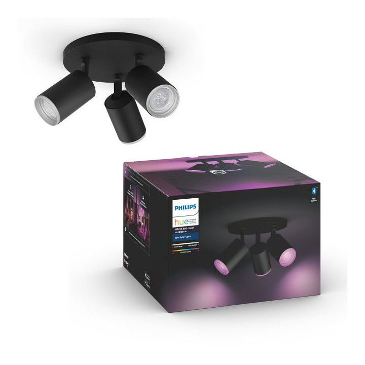 Philips Hue Fugato plokštė/spiralinė juoda 3x5,7W