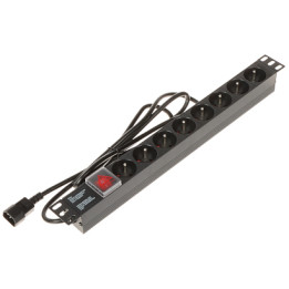 PD-8/R-IEC 8 kontaktligzdu PDU 1,8m 19" 1U