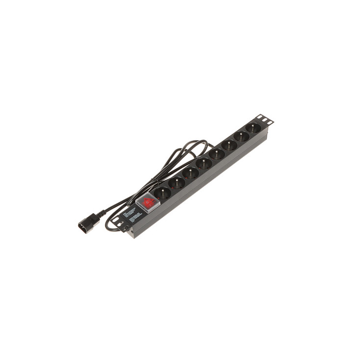 PD-8/R-IEC 8 kontaktligzdu PDU 1,8m 19" 1U