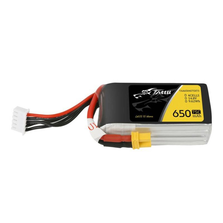 Аккумулятор Tattu 650 мАч 14,8 В 75C 4S1P XT30