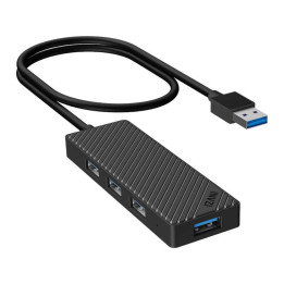 Adapter Hub 4 in 1, Invzi, MH04, 4x USB 3.0 (musta)