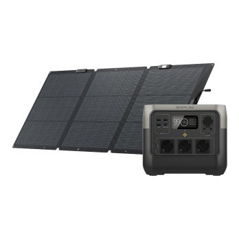 Rinkinys: Ecoflow River 2 Pro elektrine + 160 W fotoelektros skydelis.