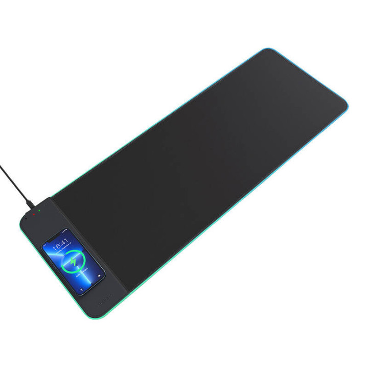 Belaidžio įkrovimo pelės kilimėlis Choetech T543-F-ACBK 15W (juodas)
